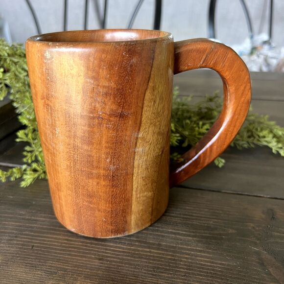 Harry Potter Wooden Butter Beer Stein Mug Hogwarts Cup 9 3/4 Leaky Cauldron Rare - Picture 2 of 9